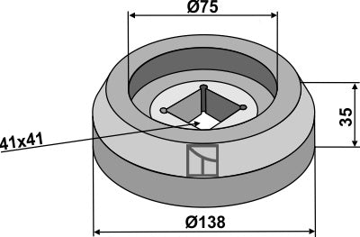 Flange indvendig Ø138