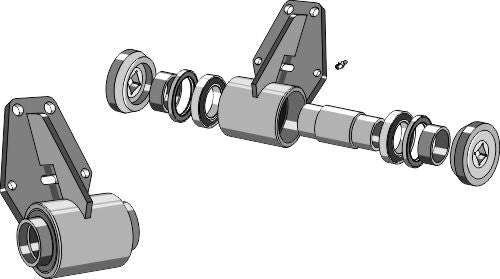 Leje komplet til 30x30 firkantet aksel uden flange