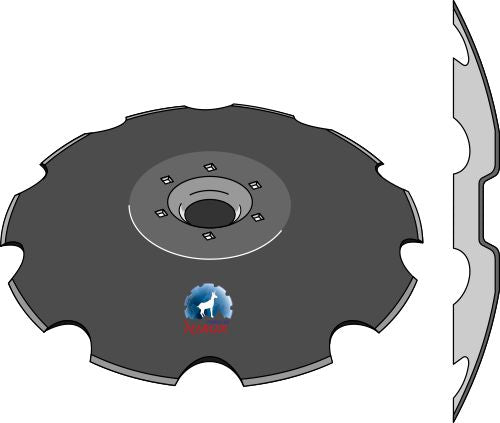 Skive med hak - Ø735x6