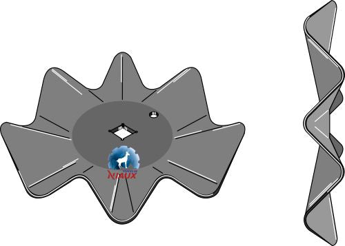 Bølget skive Ø345x4