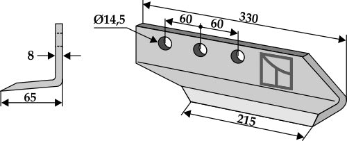 Trencherblad - højre model