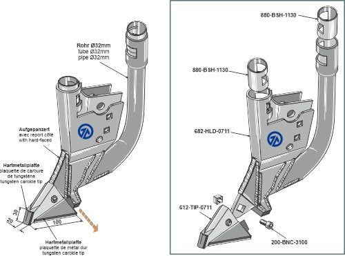 Frøandel - venstre model