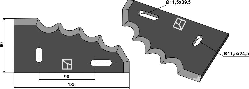 Køkkenmaskineknive, venstre