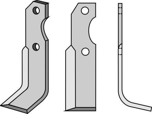 Klinge 205 x 40 mm, højre