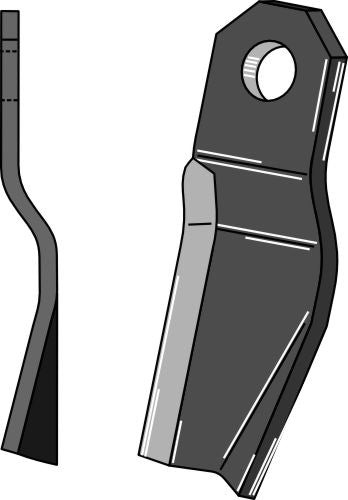 Snoet klinge 220 x 80 mm – højre model