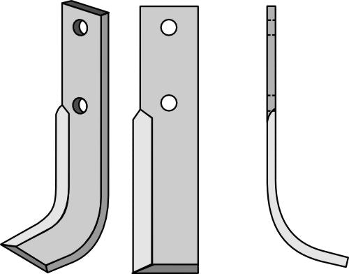 Klinge 237 x 40 mm, højre