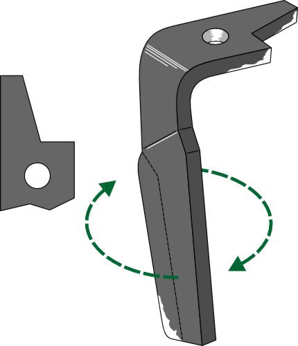 Tænder til rotorharver 300 mm, højre