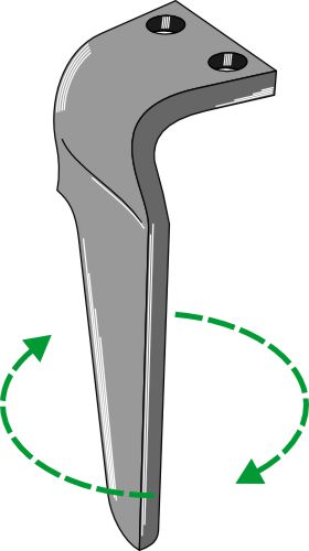 Tænder til rotorharver 340 mm, højre
