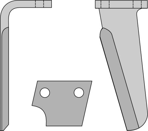 Tænder til rotorharver, venstre