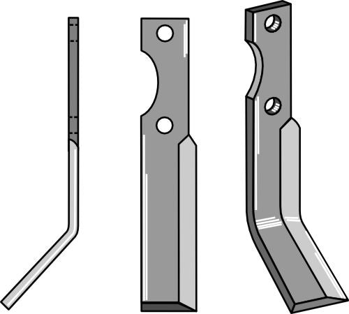 Roterende tand 255 x 35 mm, venstre