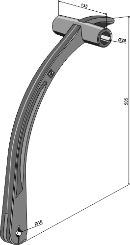 Kääntöauran kiinnitysvarsi