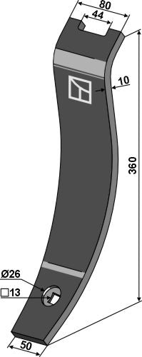 Ohjauslevy 360 x 80 x 50 mm