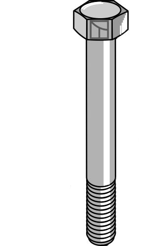 Kuusiokantapultti M10 ilman mutteria