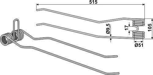 Heinäkarhotinpiikki Ø9,5