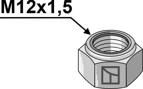 Itselukittuva mutteri M12x1,5
