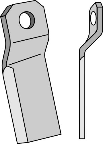 Kiertynyt silpputerä 195 x 100 mm – lyhyt – oikea