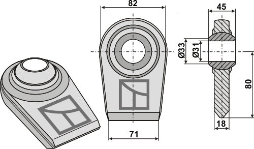 Alempiin niveliin hitsattavat pallonivelpäät
