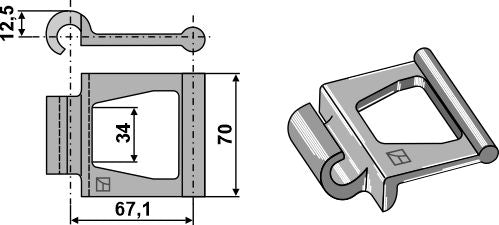 Teräksinen nivelletty ketju