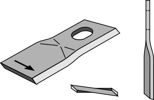 Pyörivä leikkuuterä 126x48mm