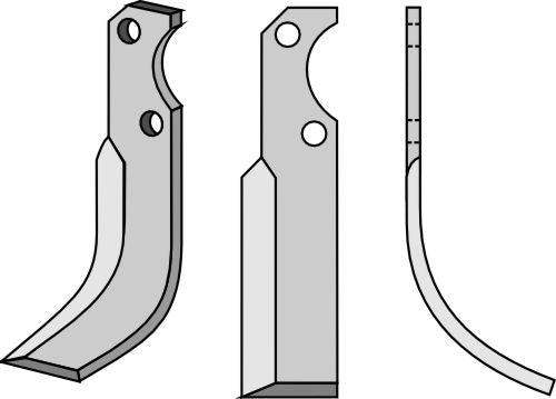 Terä 215 x 45 mm, oikea