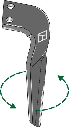 Kierrekynsien piikki, vasen