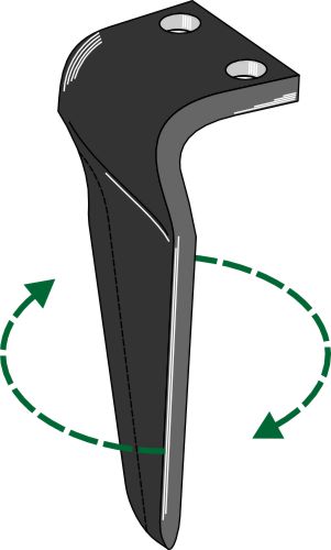 Pyörivän äesin piikki, oikea