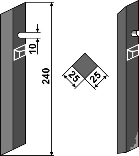 Pyörivä piikki 220 mm