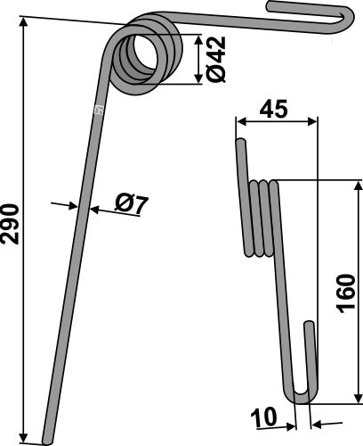 Følgende tind Ø7 mm