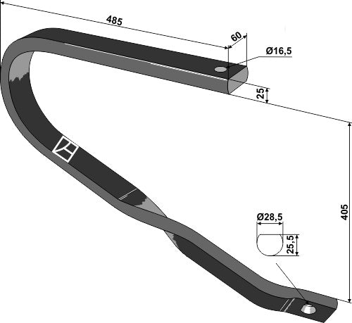Fjærtinne - venstre modell