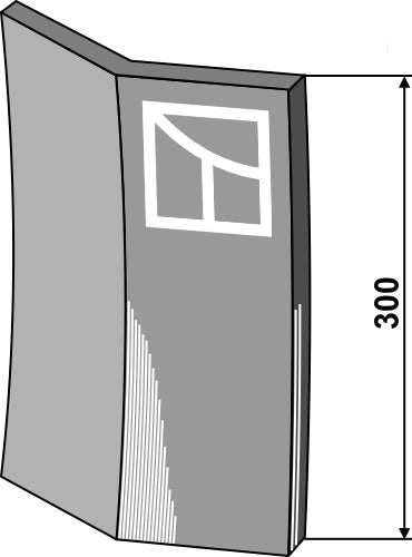 kort stubbende slitasje-skjærekant, venstre modell