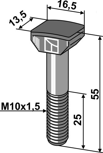 Hammerhodebolt M10x1,5