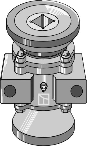 Lagerkompl. for 40x40 firkantet aksel