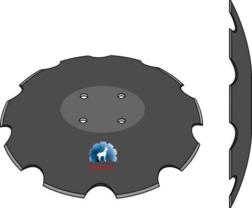 Hakket skive - Ø580x5