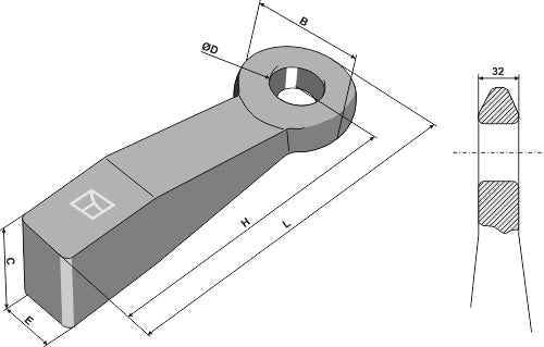 Tilhengerkoblingsring (MOT Tyskland) - kontrollert med samsvarsmerke M 2940)