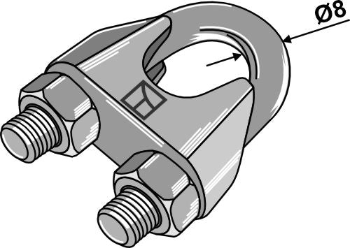 Kabelklemmer i henhold til DIN 741 galvanisert