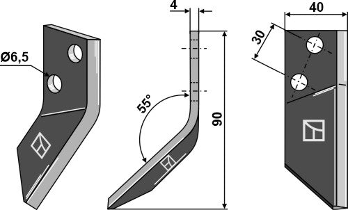 Kniv til foodmikser, høyre