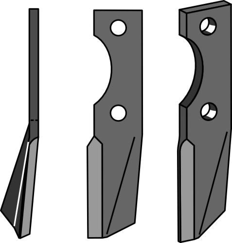Roterende tind 380x60mm, venstre