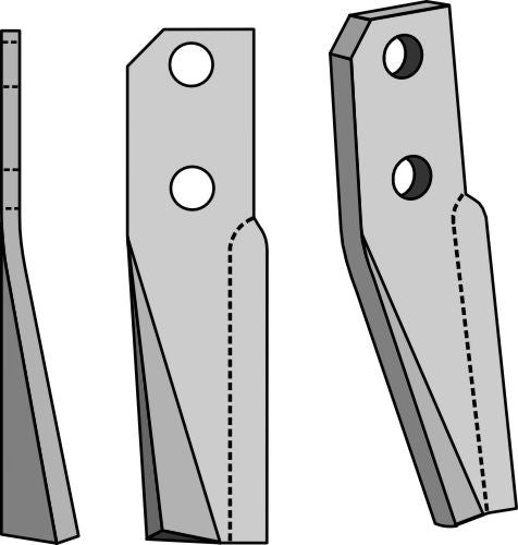 Roterende tind 205x50mm, venstre