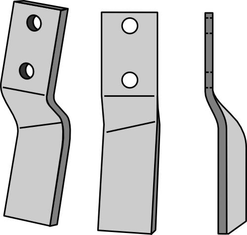 Roterende tind 210x50mm, høyre