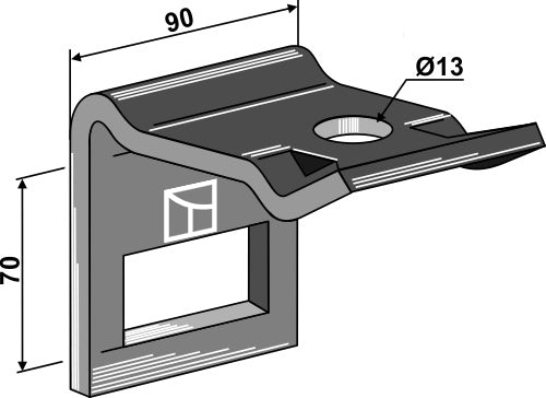 Klämma för tand 65x10