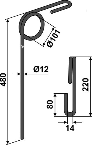 Följande tand Ø12 mm