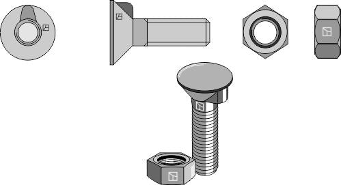 Plogbult M10x1,5x30 med sexkantsmutter