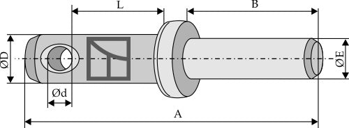 Nedre länkstift som ska svetsas