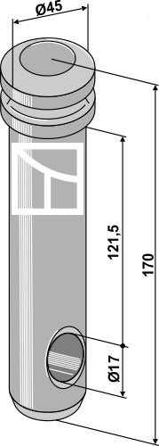 Nedre länkstift - Kat. III