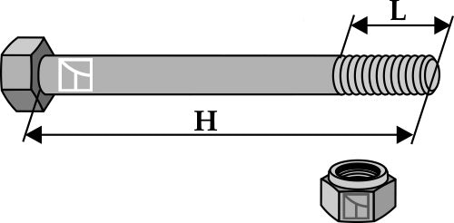Bult - M12 x 1,75 - 8,8