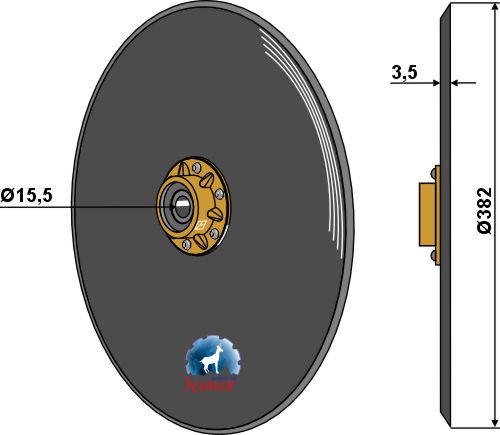 Såskiva Ø382x3,5 - komplett