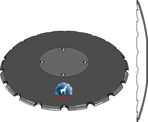 Skårad skiva Ø612x6