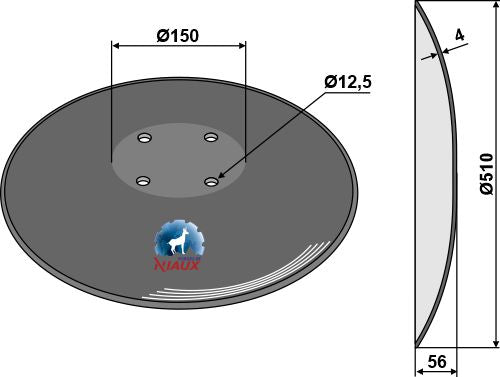 Vanlig skiva – Ø510x4