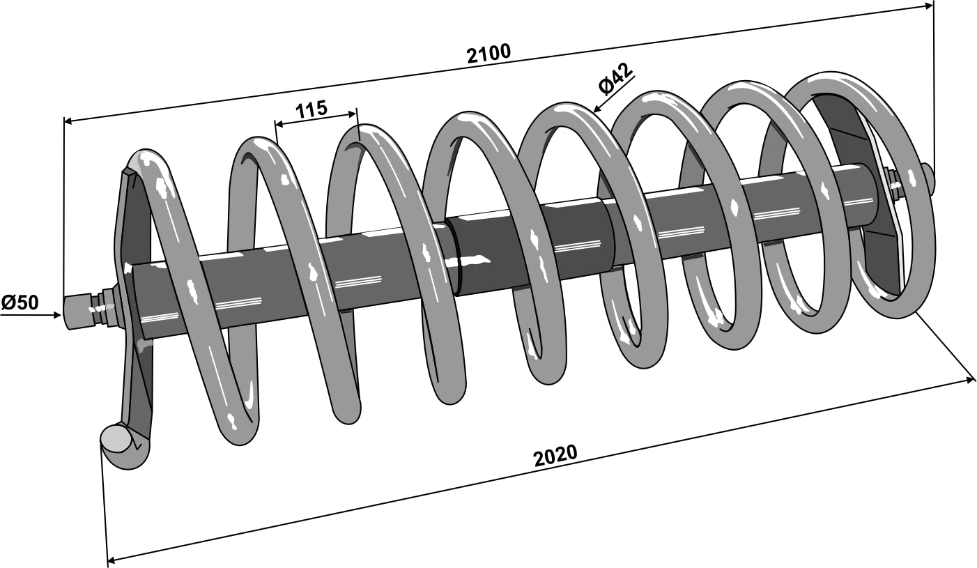 Spiralrulle 2100 – höger modell
