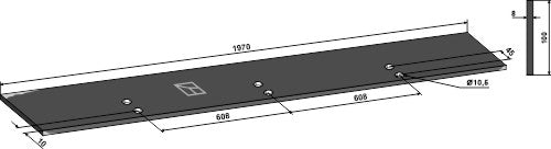 Skärskena 1970 x 8 mm